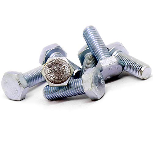 Bulloni A Testa Esagonale M10-1.0 X 50 Mm - Grado 10.9, Filetto Extra Fine, Zincati (Made In Taiwan)