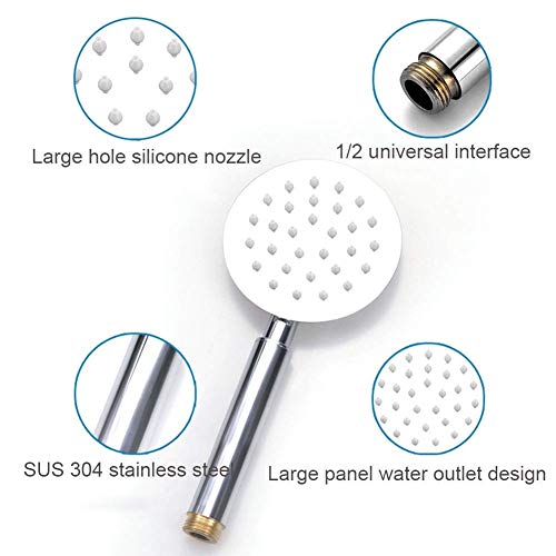 Pommeau de douche anti-calcaire avec tuyau et support pour haute pression - 3
