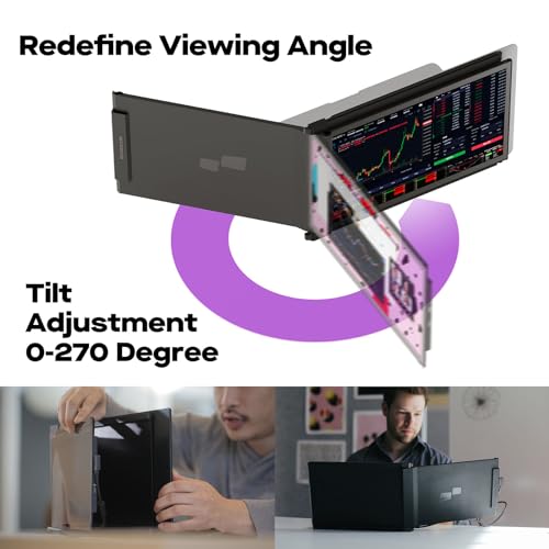 2025 Mobile Pixels Duex Plus DS 13.3" Portable Monitor, USB Type-C/HDMI Plug and Play Laptop Screen Extender, FHD 1080P Laptop Monitor, Compatible with Windows/Mac - Thumbnail 2