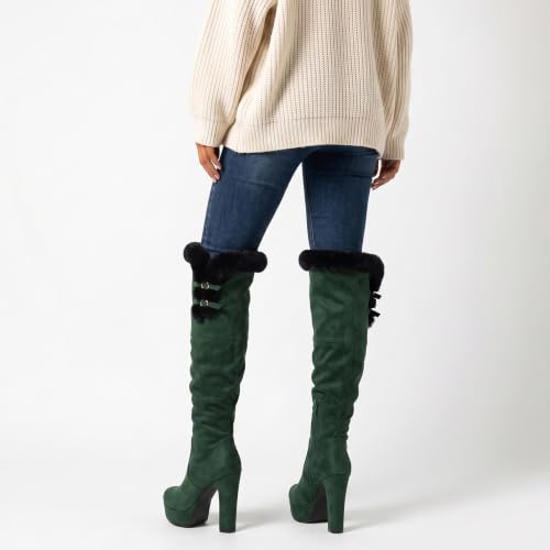 Asterisco Cuissardes Femme Talon Carré Plateforme Vert Taille 38 EU/39CN – vue 7