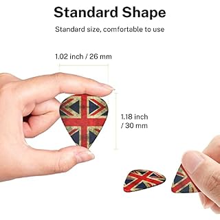 Ensemble de 6 médiators de guitare drapeau britannique vintage pour guitare acoustique, guitare électrique, basse… - Les Beatles, Paul McCartney, John Lennon, RIngo Starr, George Harrison Ensemble de 6 médiators de guitare drapeau britannique vintage pour guitare acoustique, guitare électrique, basse… – Image 7