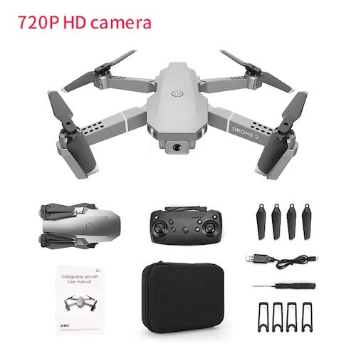 HaiMa E68 Pieghevole Rc Drone Wifi Fpv 4K Hd Camera 4 Canali Con Luci Led Rc Elicottero One Button Auto Return Quadcopter - 1080P Cina