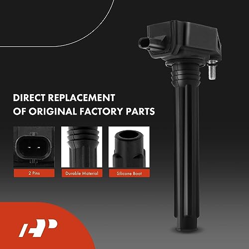 A-Premium Set of 6 (Black) Ignition Coil Pack and Iridium Spark Plugs Compatible with Jeep Grand Cherokee 2011-2015, Wrangler 2012-2017 & Dodge Grand Caravan 2011-2020, V6 3.6L - Thumbnail 3