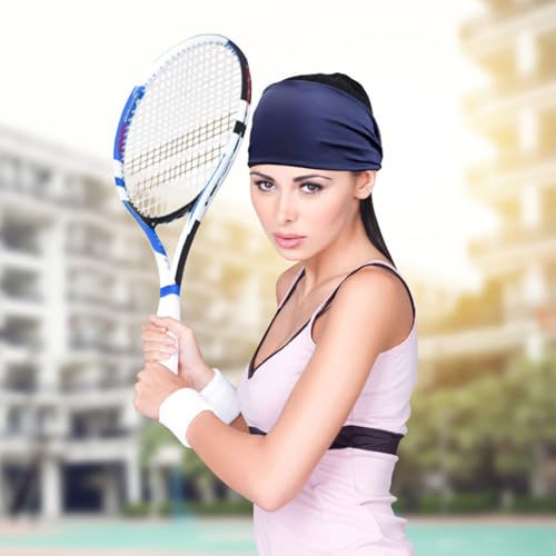 Conjunto de 3 peças de faixa de cabeça elástica, antiderrapante universal, para treino masculino e f