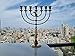 Authentic Menorah Jerusalem Temple 18.5 Inch Height 47 Cm 7 Branches Brass XL + Jug