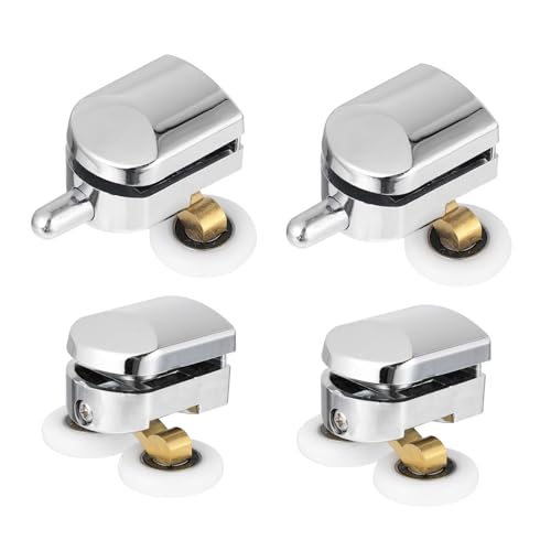 Mipcase Rodillo para Puerta de Ducha kit 4 piezas doble rueda mampara 2