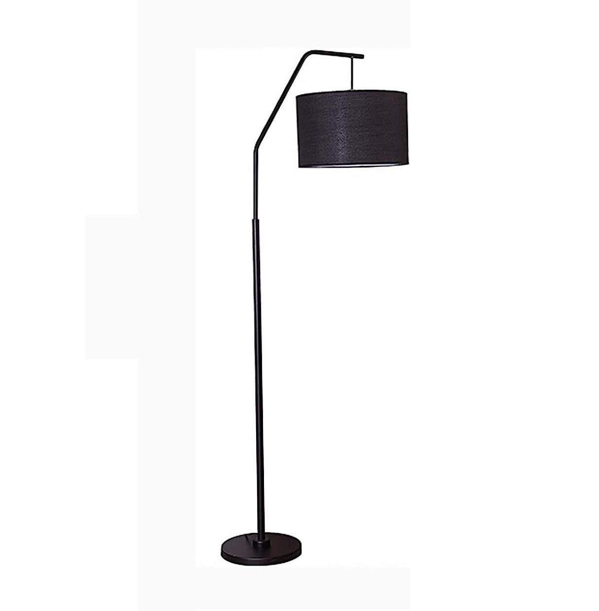 AZHKJKZH Floor Standing Lamp Height Adjustable Metal Floor Lamp Fabric Lampshade Standing Nordic Lamps for for Living Room Bedroom Living Room(Black)