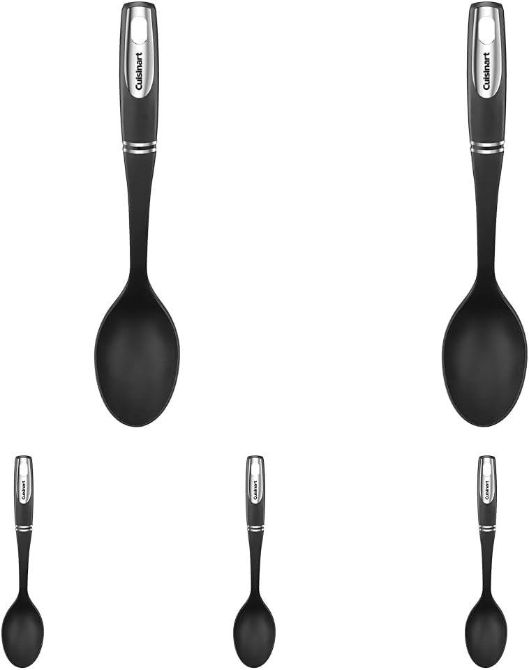 Cuisinart Metropolitan Collection Solid Spoon, Black (Pack of 5)
