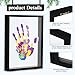 Suzile DIY Handprint Kit for New Parents - Mother's Day Father's Day Gifts,Baby Handprint Frame with 5 Acrylic Boards & 6 Colors Paint,Family Keepsake Craft for First-time Moms Dads(Black)