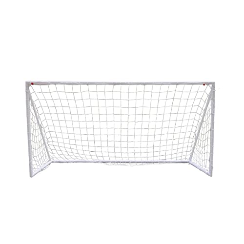 Image of CHARLES BENTLEY 8ft x 4ft Pop up Football Goal for Kids, Junior, Football Net for Garden, Goals Post, Target, Childrens Footballs Training Goals, Portable, Foldable, Outdoor, Net Clips, Ground Pegs