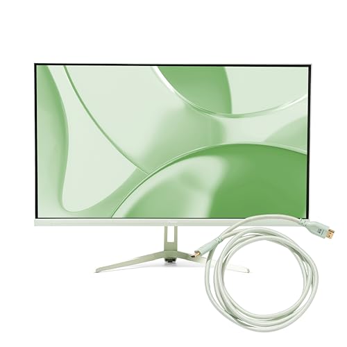 Image of Pixio PX27U Wave Mint Green 27 inch 160Hz 4K 3840x2160p Fast IPS Panel 1ms GTG Adaptive Sync Gaming Monitor with Mint Green HDMI 2.1 Cable Certified Ultra High Speed 6FT 8K 60Hz 4K 120Hz Nylon Braided
