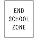 NMC TM600J, Aluminum "End School Zone" Sign (Pack of 4 pcs)
