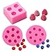 3Pcs/Set 3D Mini Strawberry, Raspberry & Blueberry Silicone Fondant Molds Soap Candle Mulberry Wax Melts Molds Berries Chocolate Candy Mold for Cake Cupcake Topper Decoration