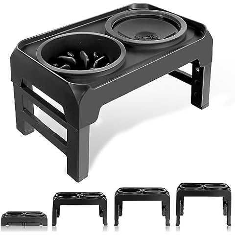 SCHITEC Adjustable Elevated Dog Bowl Set Cover
