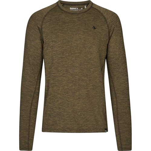 Seeland Peak T-Shirt Military Olive Melange col rond vetement homme