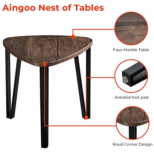 Aingoo Tavolini Sovrapponibili Set di 3, tavolini