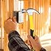 Caiqicome Yellow 11 oz Straight Rip Claw Hammer with Smooth Face Shock Reduction Grip Hammers Tools One Piece Forged Nail Hammer for House DIY