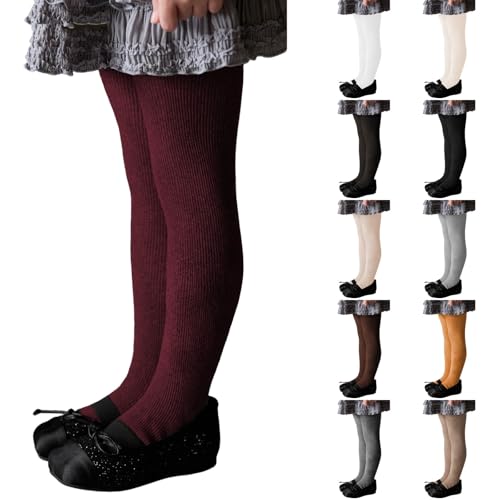 Tights for Girls Rib Knit Warm Footed Pantyhose Ashy, 4-6 Years - image 1