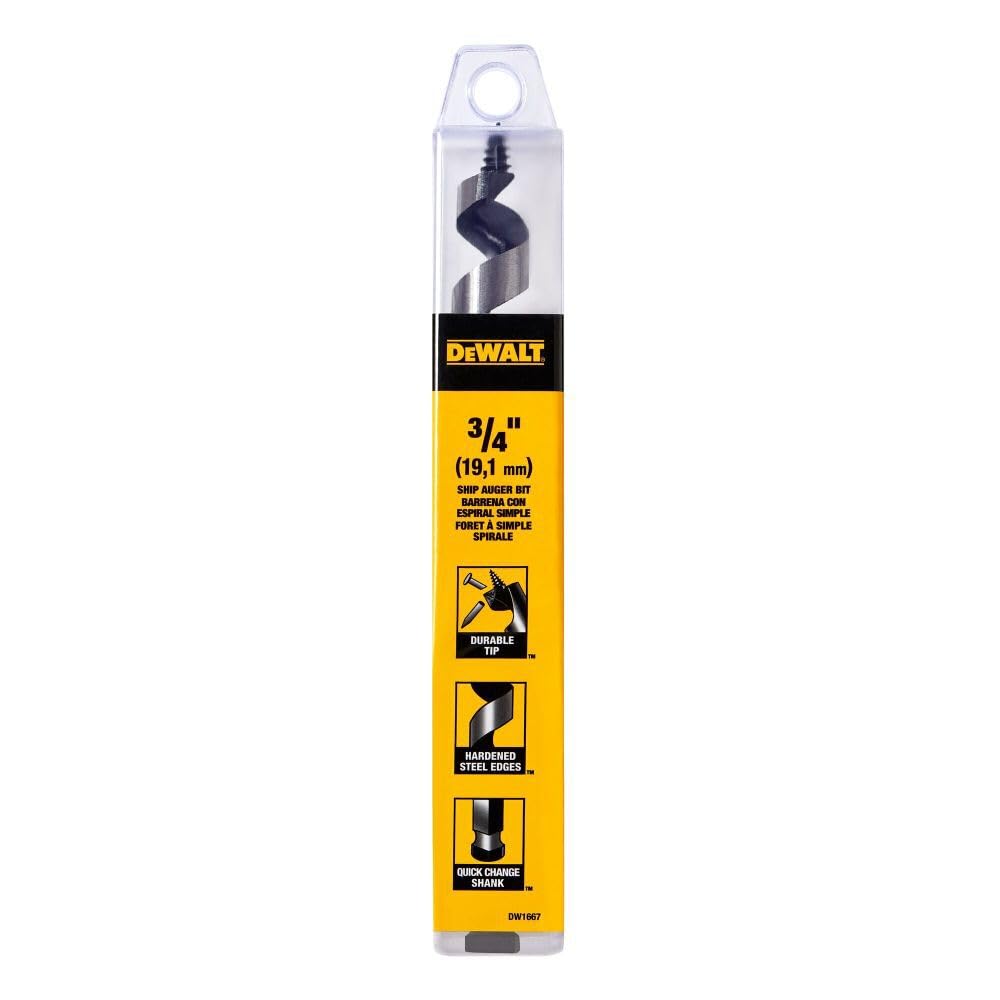DEWALT Drill Bit, Ship Auger, 3/4 Inch x 6 Inch (DW1667), Multi, Pack of 1 - Image 2