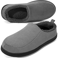 Anmerl Ciabatte Uomo con Memory Foam - Pantofole da Casa Invernali Calde con Soletta in Pile Morbido e Suola Antiscivolo, per Interno/Esterno
