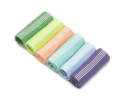 Havluland Set Of 6 Turkish Beach Towel Oversized Bath Towels Sandproof Beach Blanket Super Absorbent Quick Dry Light Beach Towel Lightweight 71X39 Yoga Towels #TOP1