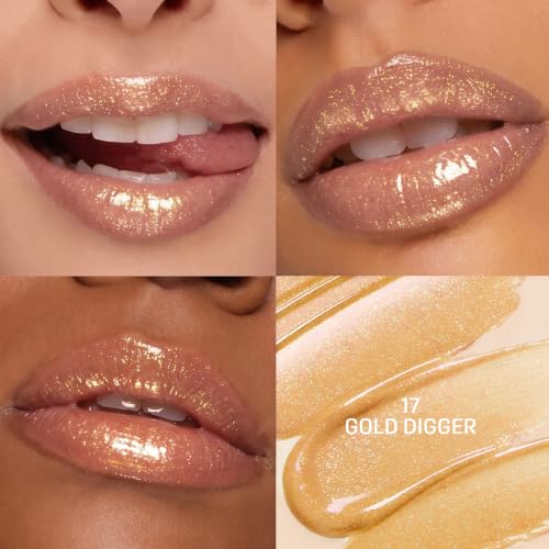 Image of Colors Queen Lip Luminizer Lip Gloss for Women | Hydrating & Glass Shine Finish | Highly Pigmented, Lightweight & Non-Sticky Formula | One Stroke Application | Long Lasting Lip Gloss Infused with Shea Butter (17 - Gold Digger, 9ml)