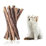 Dreamil Matatabi pour Chat 5 Baton Jouets à Herbe à Chat Naturel Bâtonnets à Mâcher Herbe à Chat Séchée Jouets Dentaires pour Chat en Bois à Mâcher