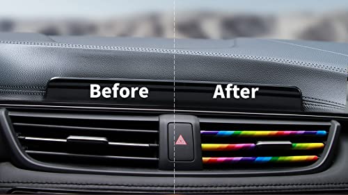 Car Air Conditioner Trim Strip For Vent Outlet 20 Pieces Car Accessories Bling Interior For Men Women Truck Decor Air Vent Outlet Decoration Strip Universal Waterproof Bendable Diy U Shape Multicolor #TOP5