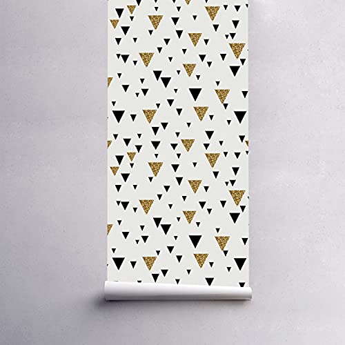 Fotomurale Magic-Stick impermeable lavable con triángulos de oro 5
