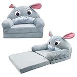 Kids Sofa Bed Foldable & Convertible 2-in-1 Toddler Sofa Chair & Lounger Removable Washable Cover Kids Couch Sofas Suitable for Living Room Bedroom, Children's Day and Birthday Gift for Girls Boys