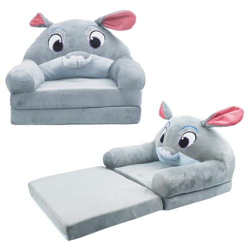 Kids Sofa Bed Foldable & Convertible 2-in-1 Toddler Sofa Chair & Lounger Removable Washable Cover Kids Couch Sofas Suitable for Living Room Bedroom Childrens Day and Birthday Gift for Girls Boys