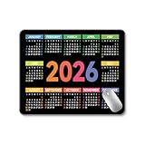 2026 カレンダー パッド通年日付カラフルなロック エッジ 210x260mm デスクトップの装飾アンチスリップ