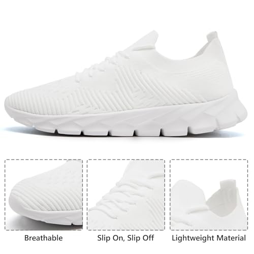 Image of Mens Running Shoes Fashion Sneakers Slip on Breathable Tennis Gym Sports Workout Walking Shoes Lightweight