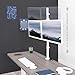 VIVO Dual Monitor Arm Extra Tall Mount for Screens up to 32 inches, Pneumatic Height Adjustment, Full Articulating Heavy Duty VESA Stand with Desk C-clamp and Grommet, White, STAND-V012KW