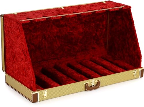 Support de guitare Fender haut de gamme en tweed pour 7 instruments de collection