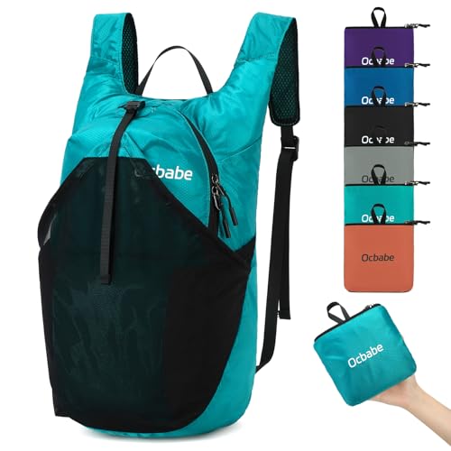 15L Small Packable Lightweight Backpack Hiking Daypack Water Resistant Foldable Outdoor Camping Travel Bag for Women Men