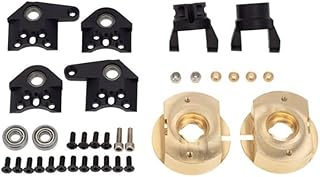 C31494BLACK Alloy Caster & Steering Blocks w/Weight Added 105g Each for Wraith 2.2 & RR10