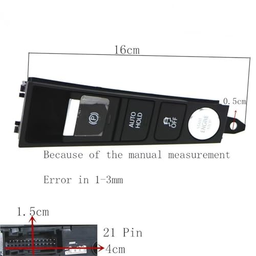 Interruptor de freno de mano Passat B7 con control de arranque estable 3AD927137B 5
