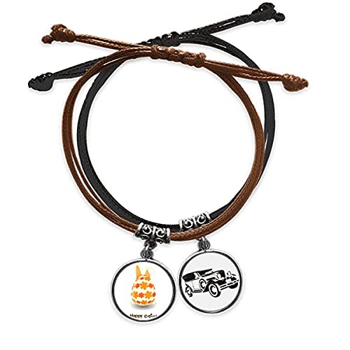 Bracelet cordon Joyeuses Pâques en cuir pour célébrer la vie et les traditions
