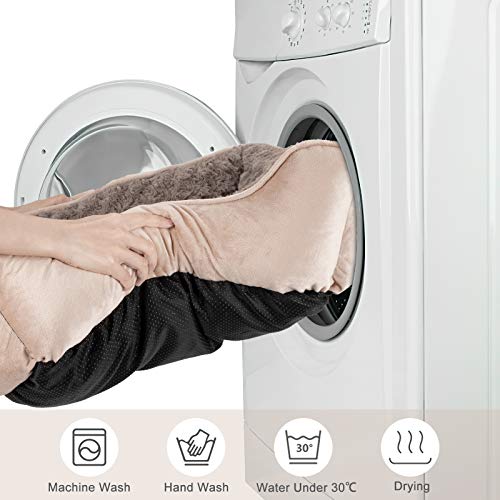 JOEJOY Rectangle Dog Bed for Large Medium Small Dogs - Washable Orthopedic Sofa Bed, Soft Breathable Puppy & Pet Cuddler, Durable Calming Dog Bed with Anti-Slip Bottom, Multiple Sizes, Beige by JOEJOY - Image 5