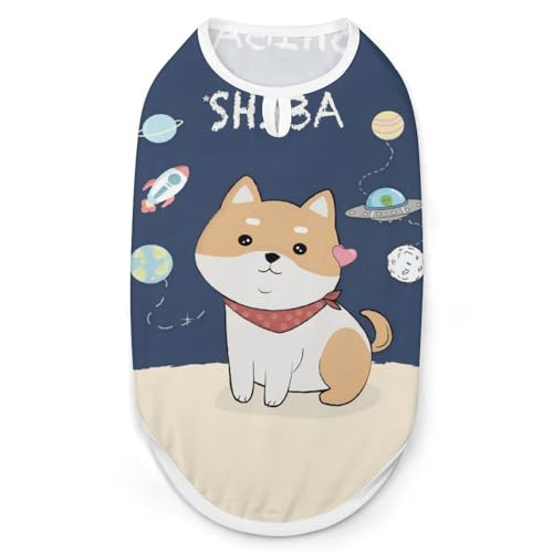 ペット服 柴犬 かわいい 犬柄 犬服 ペットウェア Tシャツ パーカー 袖なし 犬の服 タンクトップ タンクトップ クールベスト 通気性 ファッション S-2XL
