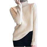 [エムエルーセ] 5色展開 裏起毛 ゆったり タートル セーター 長袖 シンプル レディース 袖 おうち らくちん カジュアル フェミニン セクシー 秋冬 リブ オリジナル 可愛い ミセス お洒落 清楚服 ゆる スリーブ カットソー とろみ 10 20 30 40 50 代 フードなし 部屋着 家着 ユル オシャレ カワイイ 系 女子 映え プルオーバー トップス ベージュ MRA74-BEL