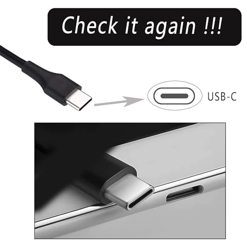 Image of 65W 45W USB C Laptop Power Replacement Adapter Charger for Lenovo Chromebook /Yoga /ThinkPad /HP Chromebook /Dell Laptop USB Type C Power Adapter
