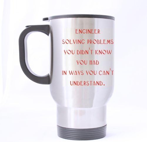 Fashion Design Engineer.Solving problems you didn't know you had Stainless Steel Travel Mug (Silver)-14 ounces