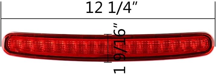 Astra Depot Red Lens Third Center High Mount Brake Stop Light Assembly Compatible for 2012-2019 VW Beetle 5C5945097B