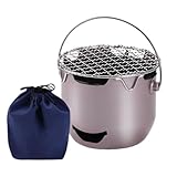 FytStycale Camp with Grill Grid Multifunction Camping Burner for Grilling Warming Indoor Outdoor Barbecue, Purple Pink
