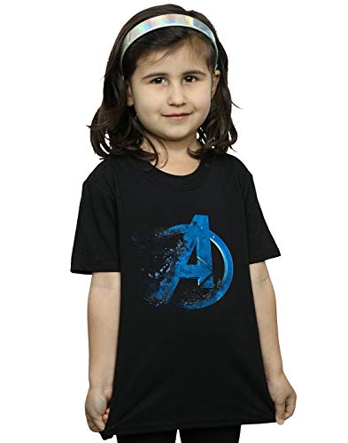 Image of Marvel Girls Avengers Endgame Dusted Logo T-Shirt Black 9-11 Years