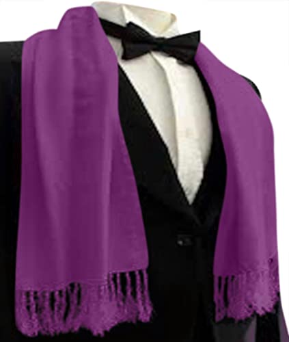 Bufanda para hombre morada de color liso para cara y cuello CJ Apparel 3