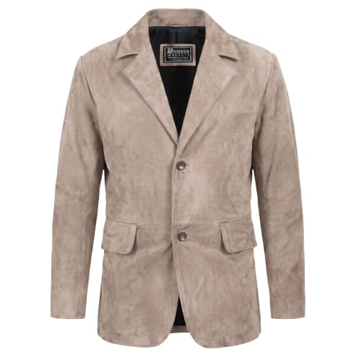 Image of Suede Leather Blazer for Men Suede Sport Coat for Men Blazer Suede Leather Jacket Blazer Coat for Men