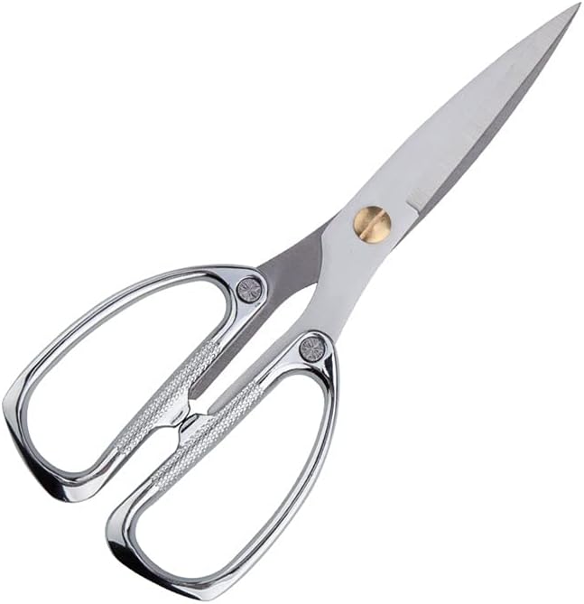 Kitchen Scissors Household Stainless Steel Aluminum Alloy Scissors Manual Paper-Cut Ribbon-Cutting Kitchen Floral Gardening Scissors